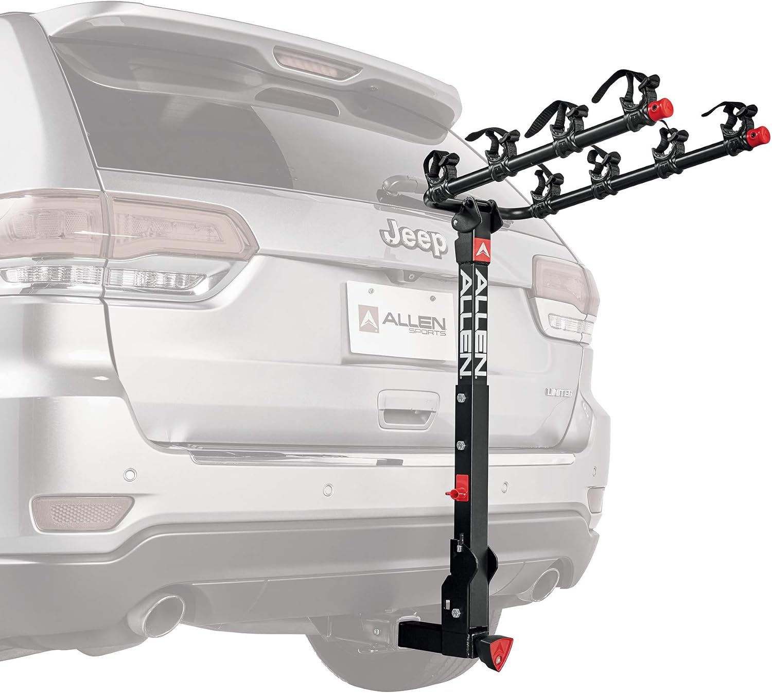 Allen Sports Deluxe+ Locking Quick Release 4-Bike Carrier for 2 in. Hitch, Mo...