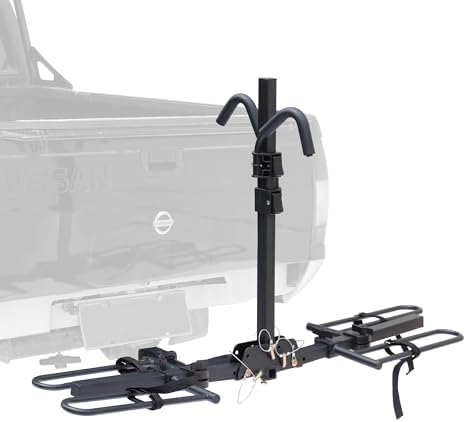 Young Bike Rack Hitch for Car - 200LB 2-Bike Rack Hitch Mount Platform Style Hitch Bike Rack，Smart Tilting & Easy Fold for Car SUV with 2 Inch Receiver，Bike Carrier Fits Up to 5-inch Fat Tire